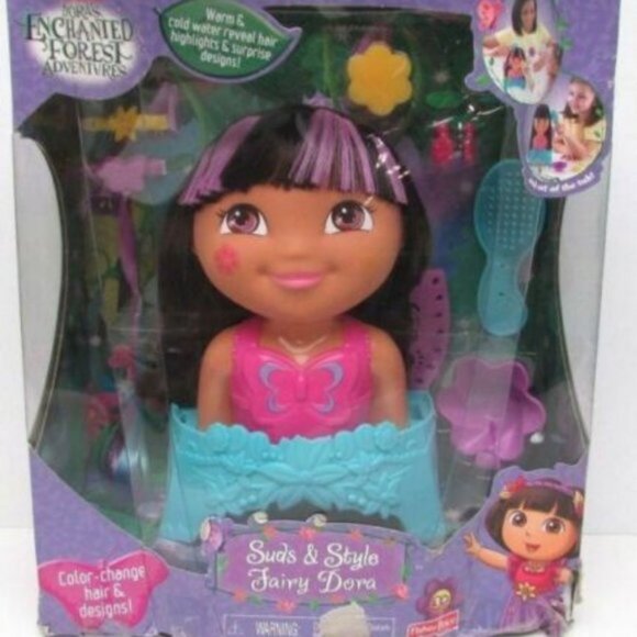Dora The Explorer Suds & Styles🙇‍♀️ Fairy Dora🧚By Fisher-Price 🆕FAST📦🏃🏻💨⚡ - Picture 4 of 16